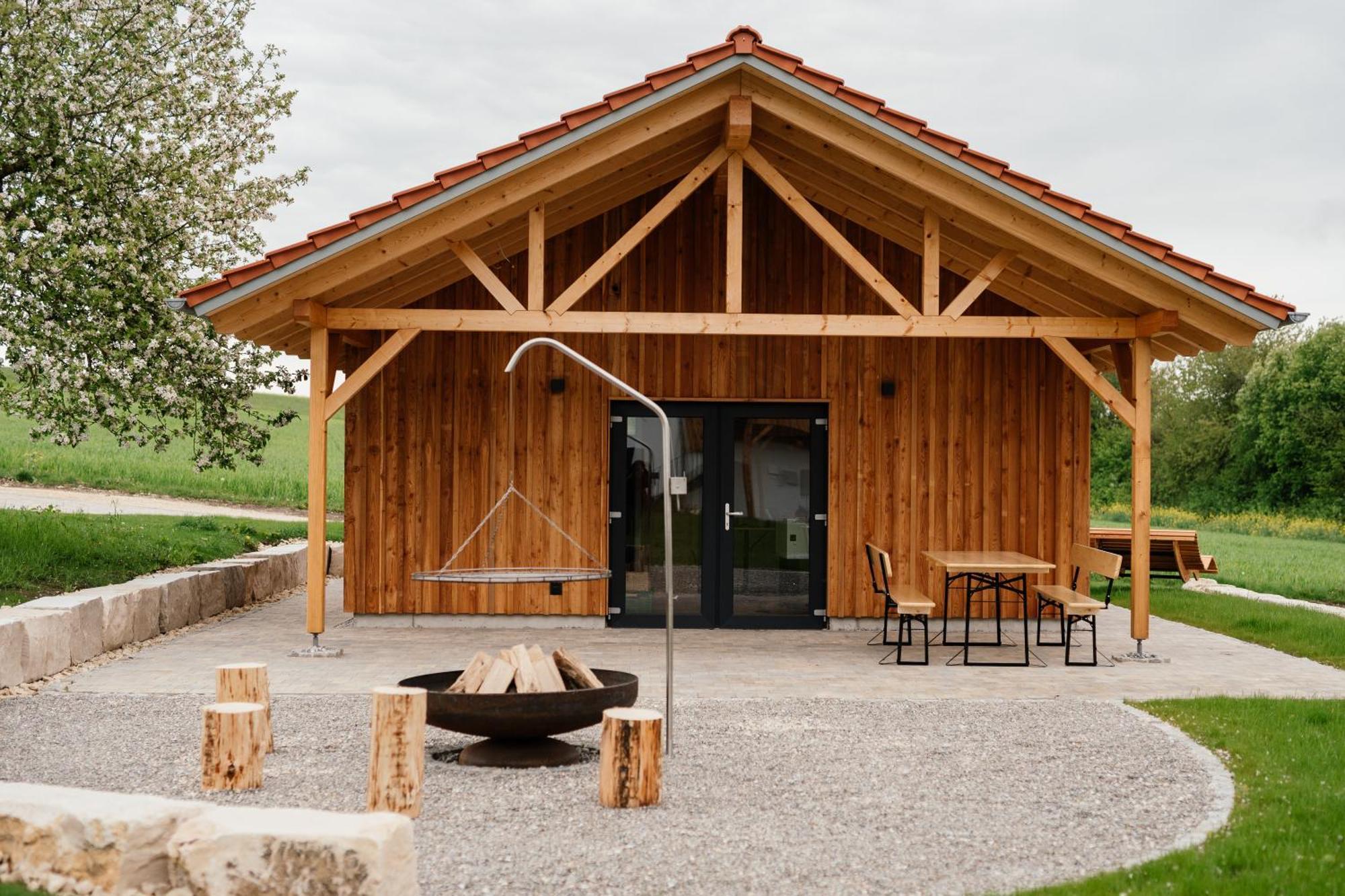 Apartmán Raschbrunnenhof - Oekolandbau & Erholung Haunsheim Exteriér fotografie